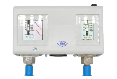 PS2 R7A Combined Pressure Switch -0.5... 7 bar / 6... 31 bar, manual HP and LP reset, 7/16" UNF A4351300
