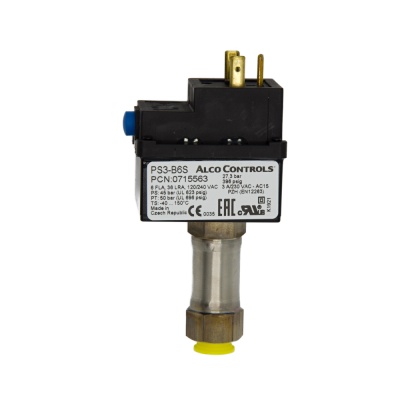 PS3 B6S Pressure Switch HP 27.3 bar, Manual Reset, 7/16" UNF A0715563