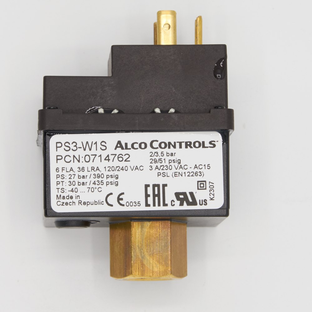 PS3 W1S LP pressostat LP, 2/3.5 bar, Auto Reset, 7/16" UNF A0714762