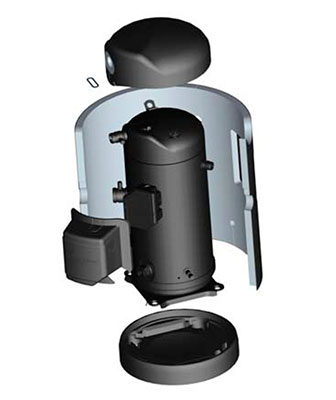 8611657 sound shell with base ZRD125, ZPD137 K8611657