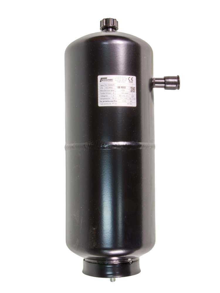 RV-160x425 Refrigerant receiver, 6.9L, 1" x 18mm, 33 Bar FM132.00609