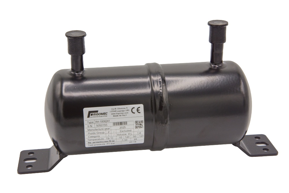 RH-100x241 (1.6L) Horizontal Refrigerant receiver, 2x 12mm ODF FM13000933